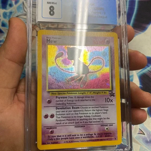 pokemon 2000 mew card Pokemon Ancient Mew Card Credit Card Skin